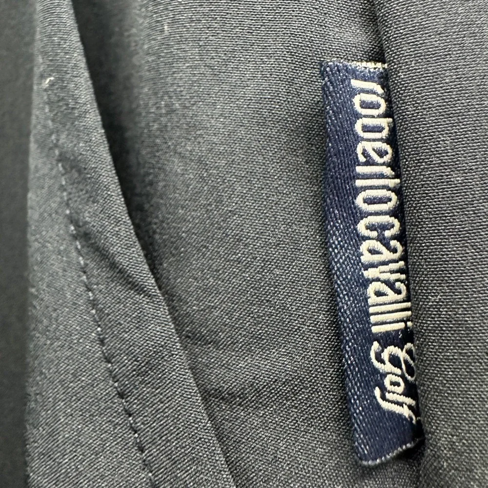 Roberto Cavalli Golf Pants Large Mens Navy Performance Stretch NWOT